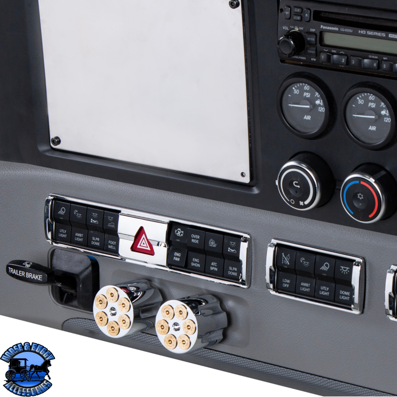 Perilla de válvula de aire de cañón de pistola de aluminio cromado - Atornillable