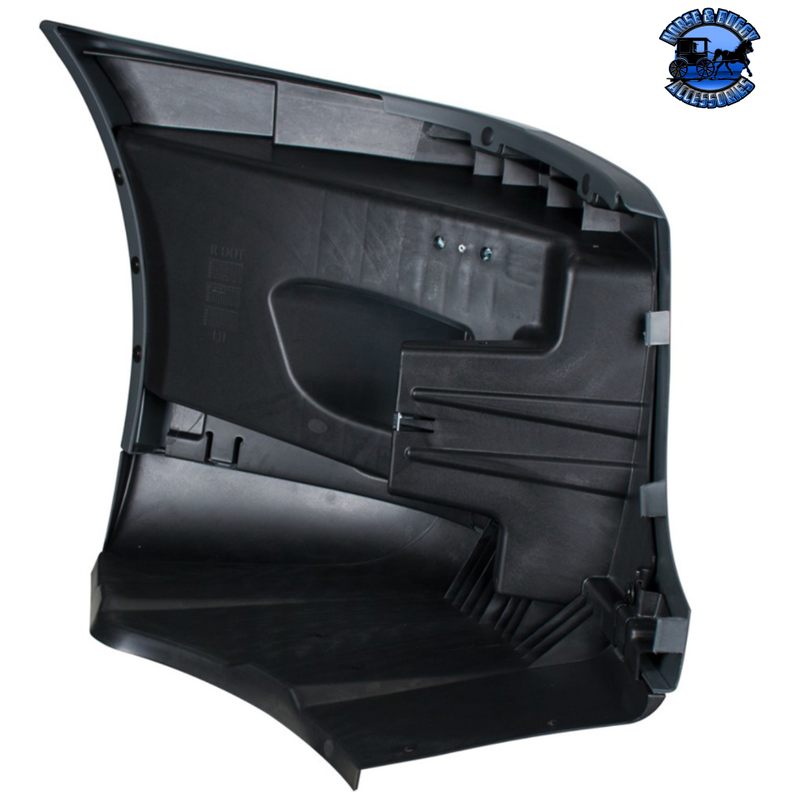 BUMPER END ASSEMBLY WITHOUT FOG LIGHT HOLE FOR 2008-2017 FREIGHTLINER CASCADIA (Choose Side) Bumper End Driver's Side,Passenger's Side Dark Slate Gray