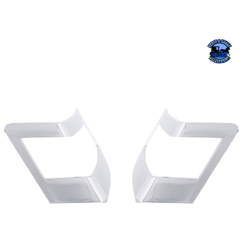 CHROME PLASTIC TURN SIGNAL BEZELS FOR 2018-2024 FREIGHTLINER CASCADIA (PAIR) #42442 TURN SIGNAL Light Gray