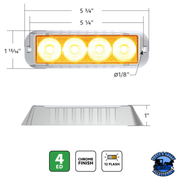 4 LED WARNING LIGHT (Choose LED Color) WARNING/LIGHT BAR Amber,Amber and White,White,Red Light Gray