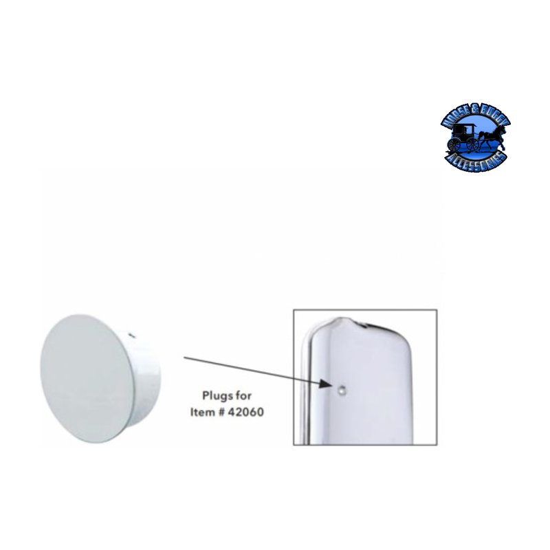 Chrome Mirror Cover Plugs For 2005+ Freightliner #42070 Mirror Cover Plugs Light Gray