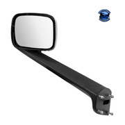 CHROME HOOD MIRROR ASSEMBLY W/ SEQUENTIAL LED LIGHTS FOR 2018-2024 FREIGHTLINER CASCADIA - HEATED (Choose Side) Mirror Driver's Side,Passenger's Side Light Gray