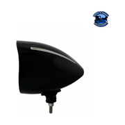 Black "Billet" Style Groove Headlight With Visor H6024 Bulb #32678 HEADLIGHT Black