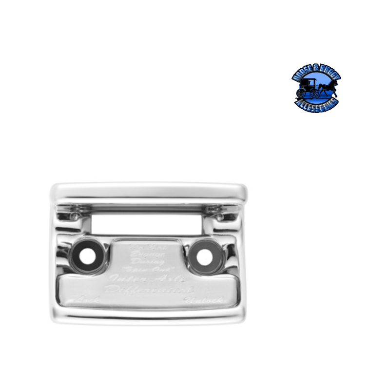 CHROME PLASTIC AXLE/DIFFERENTIAL SWITCH GUARD WITH GLOSSY STICKER FOR 1990-2010 FREIGHTLINER CLASSIC (Choose Color) Axle/Differential Switch Guard Silver Dark Slate Gray