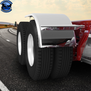 430 STAINLESS STEEL (16GA) ROLL FORMED EDGE SMOOTH HALF FENDER - SS SERIES (Choose Fender Length) (Choose Fender Spread) FENDER 60" / 25",66" / 31",80" / 31",80" / 45" Light Gray