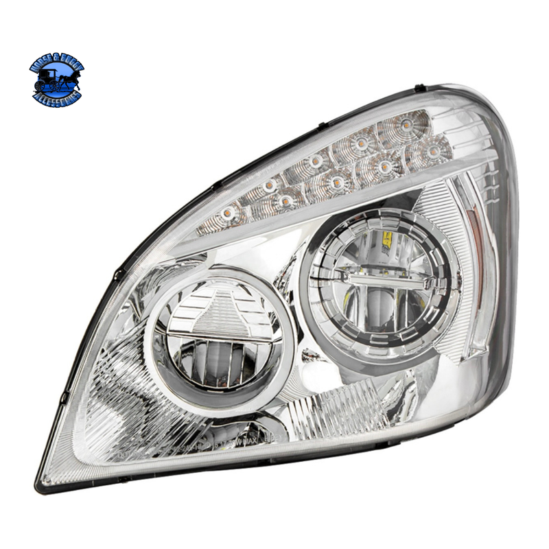 LED HEADLIGHT FOR 2008-2017 FREIGHTLINER CASCADIA (Choose Color) (Choose Side) Headlight Chrome / Driver's Side,Chrome / Passenger's Side,Black / Driver's Side,Black / Passenger's Side Gray