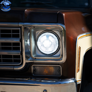 ULTRALIT - HIGH POWER LED 7" PROJECTION LIGHT WITH DUAL COLOR LED HALO & CLASSIC STYLE LENS #31499 LED Headlight Dark Gray