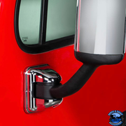 CHROME MIRROR POST COVER FOR 2008-2017 FREIGHTLINER CASCADIA #42373 Mirror Post Cover Firebrick
