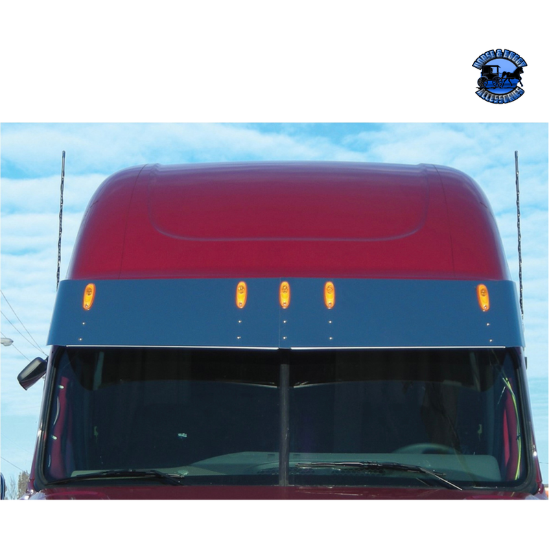 15.5" 430 STAINLESS SUNVISOR FOR 2014-2024 FREIGHTLINER CASCADIA WITH RAISED/MID-ROOF #29151 Sunvisor Dark Slate Gray