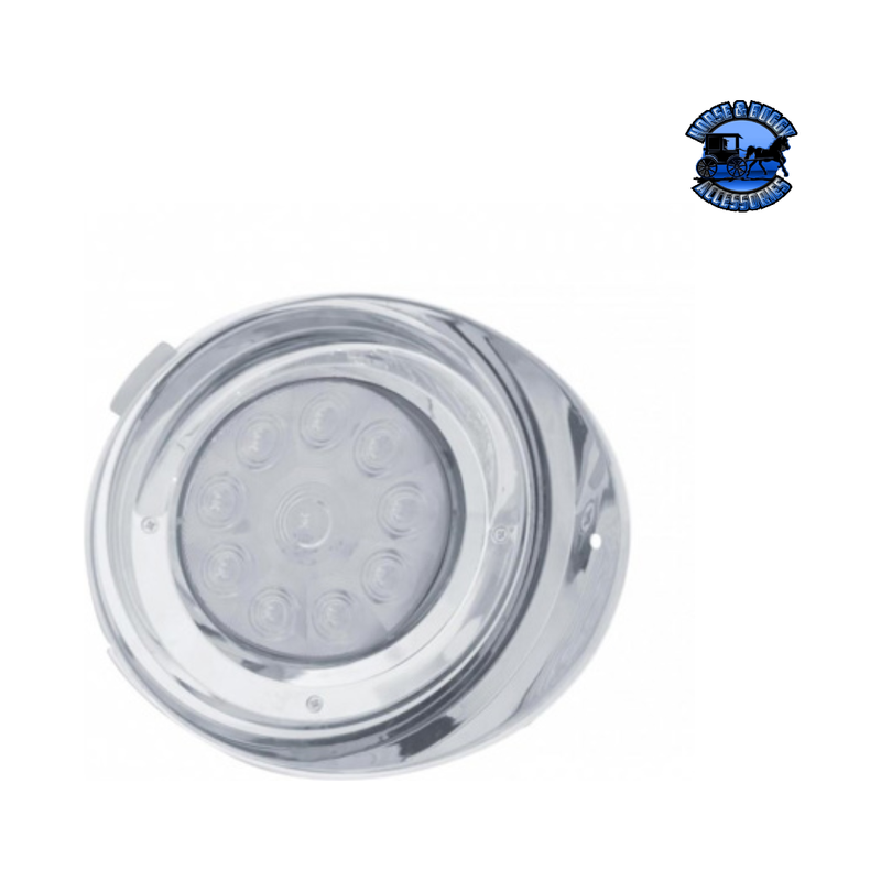 10 LED FREIGHTLINER DAYTIME RUNNING LIGHT CONVERSION KIT WITH VISOR (Choose Color) (Choose Side) Daytime Running Light Clear / Passenger's Side Gray