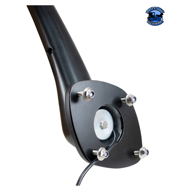 CHROME HOOD MIRROR ASSEMBLY WITH SEQUENTIAL LED TURN SIGNAL FOR 2008-2017 FREIGHTLINER CASCADIA (Choose Side) Mirror Chrome & Black / Driver's Side,Chrome & Black / Passenger's Side Dark Slate Gray