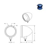 GUIDE 682-C HEADLIGHT HOUSING (Choose Color) Headlight Housing Stainless,Chrome,Black Gray