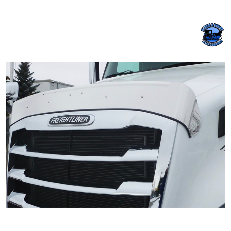 430 STAINLESS STEEL BUG SHIELD WITH HOOD TILT HANDLE FOR 2018-2024 FREIGHTLINER CASCADIA #29150 BUG SHIELD Black