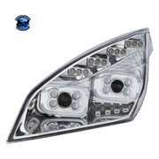 10 LED PROJECTOR HEADLIGHT WITH LED SEQUENTIAL TURN & DRL FOR 2018-2024 CASCADIA (Choose Color) (Choose Side) HEADLIGHT Chrome / Driver's Side,Chrome / Passenger's Side,Black / Driver's Side,Black / Passenger's Side Gray