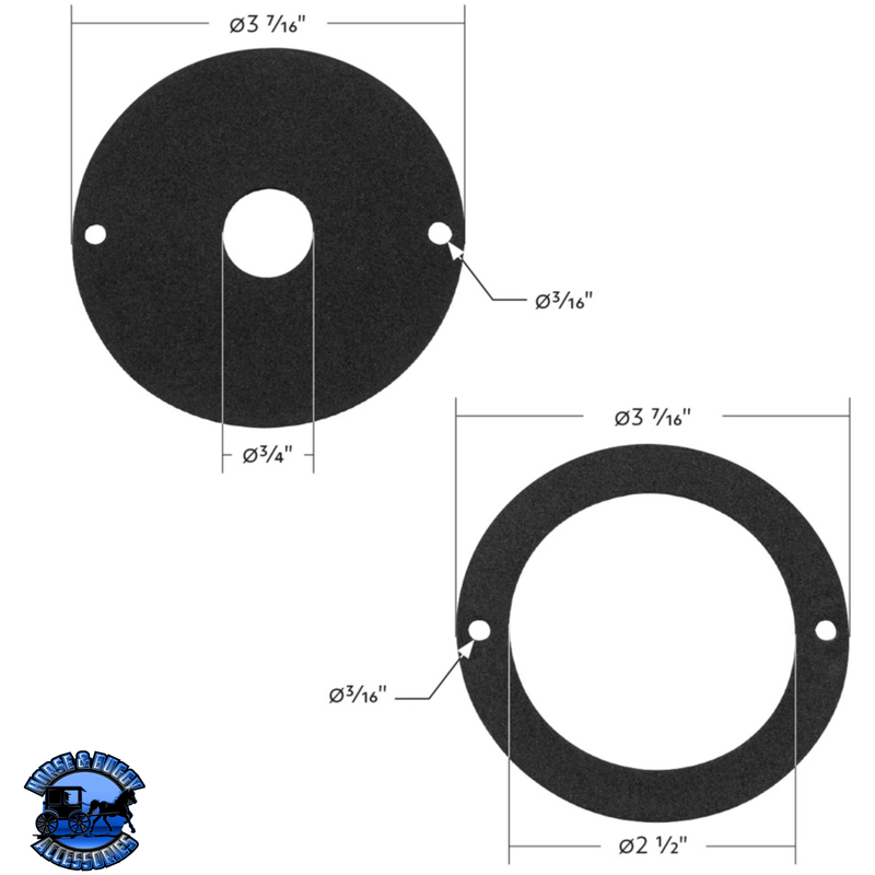 FOAM GASKETS FOR CAB LIGHTS (2 PCS) #30305B-3 gasket Dark Slate Gray