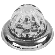 Gray Legendary 1-1/2 Inch Watermelon Light, Stud Mount - Amber LED / Clear Glass Lens 11002CA-2 watermelon sealed led
