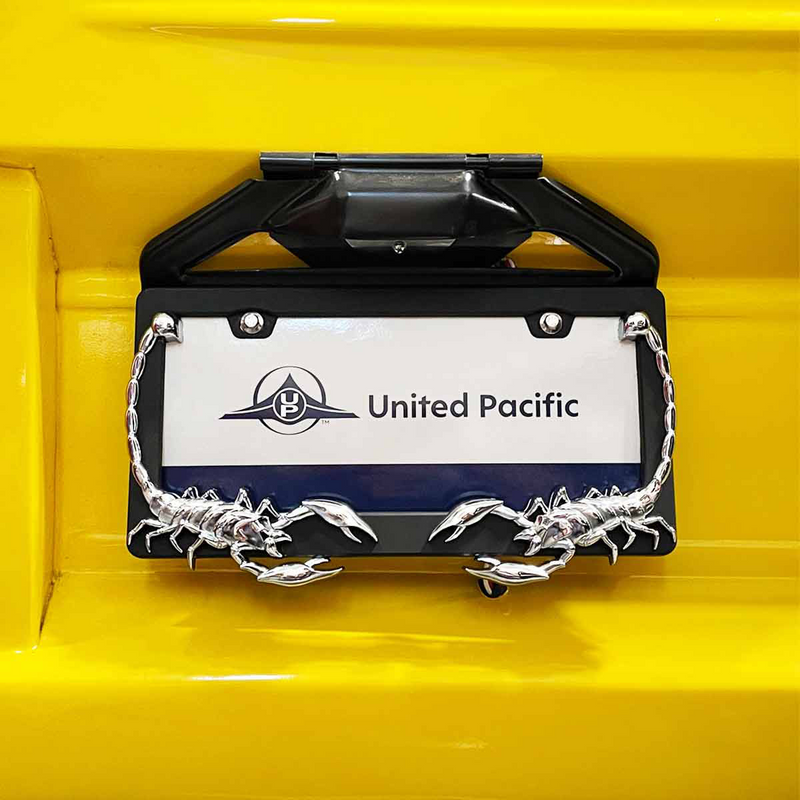 Scorpion License Plate Frame - Chrome