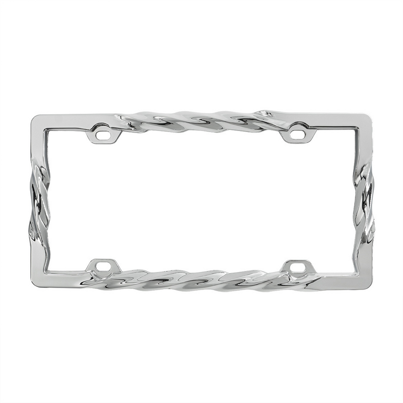 Chrome Twist License Plate Frame