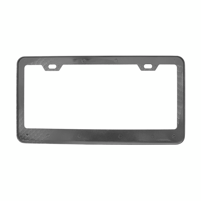 Carbon Fiber Style Wide Bottom License Plate Frame