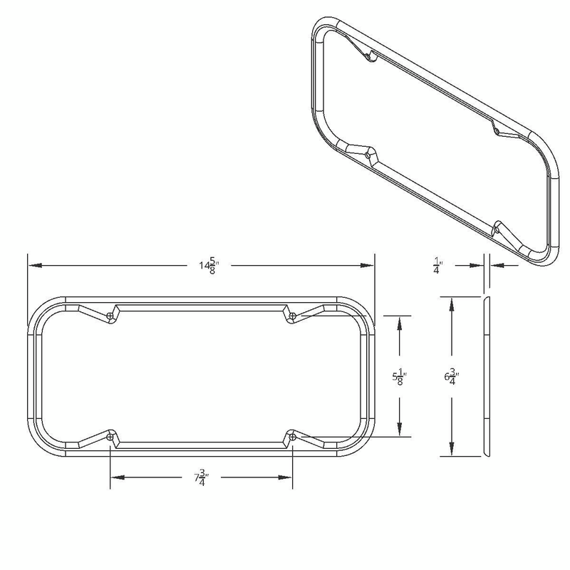 Chrome 1940-55 California License Plate Frame