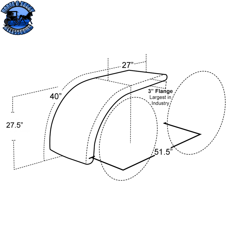 CP-MATERIAL Hogebuilt 68'' Half Fender 430ss pair #CP-BA500HT