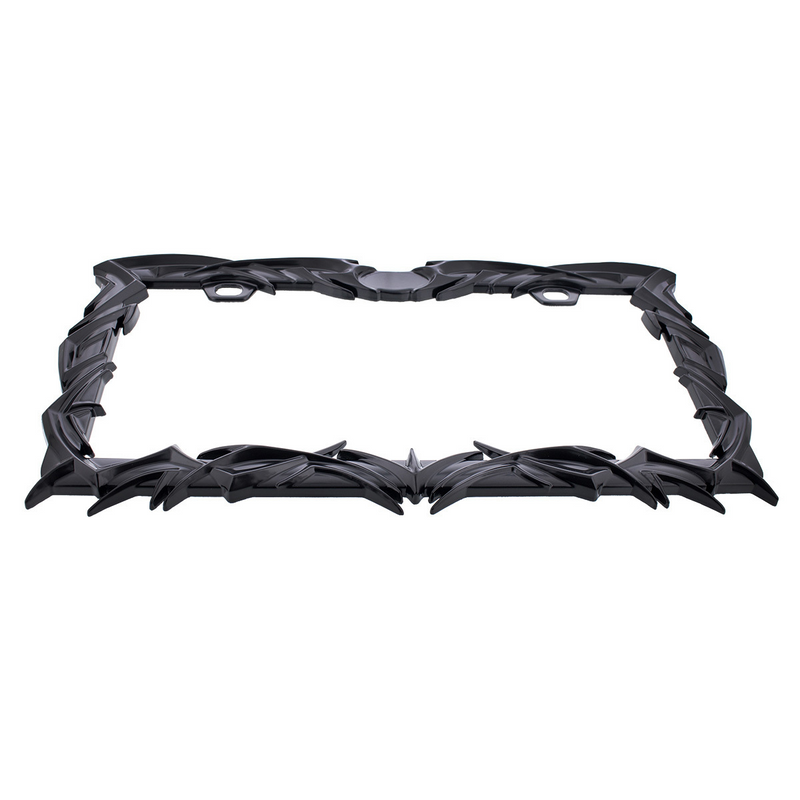 Black Tribal Flame License Plate Frame