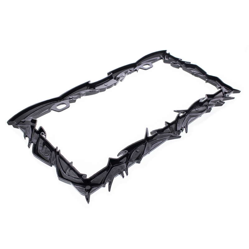 Black Tribal Flame License Plate Frame