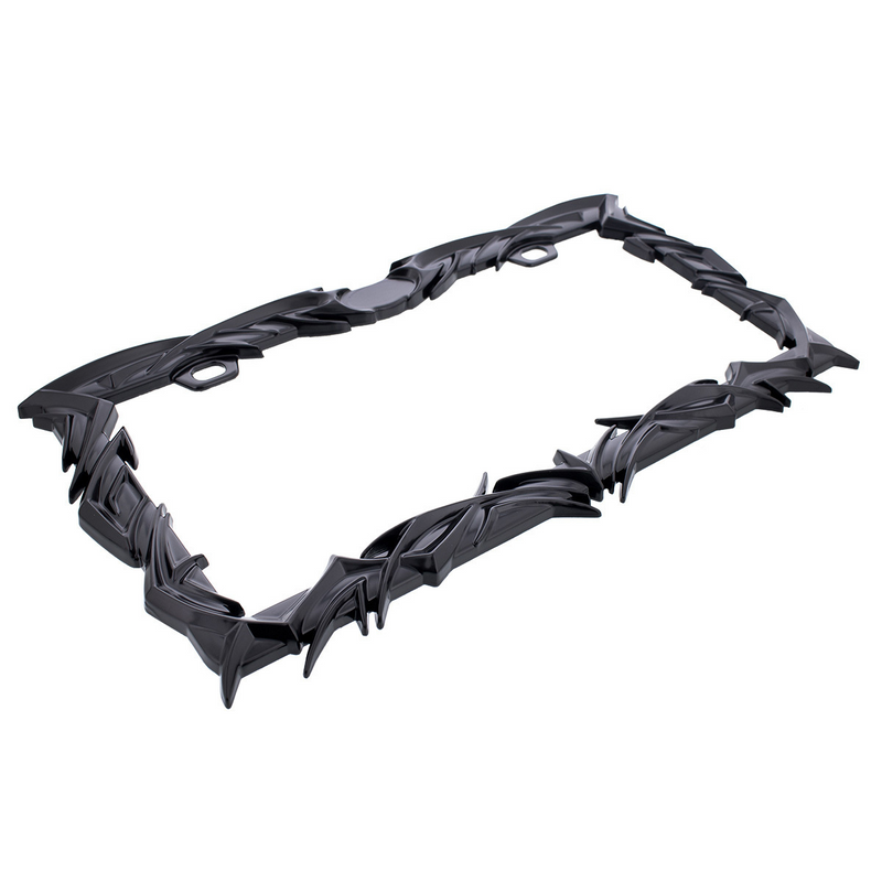 Black Tribal Flame License Plate Frame