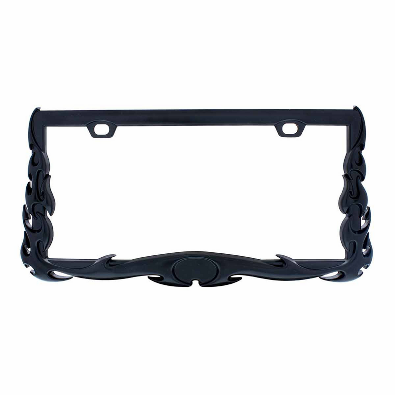 Black Flame License Plate Frame