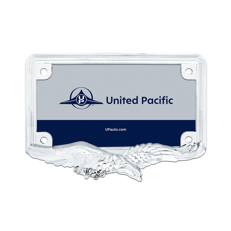 Chrome Eagle Motorcycle License Plate Frame