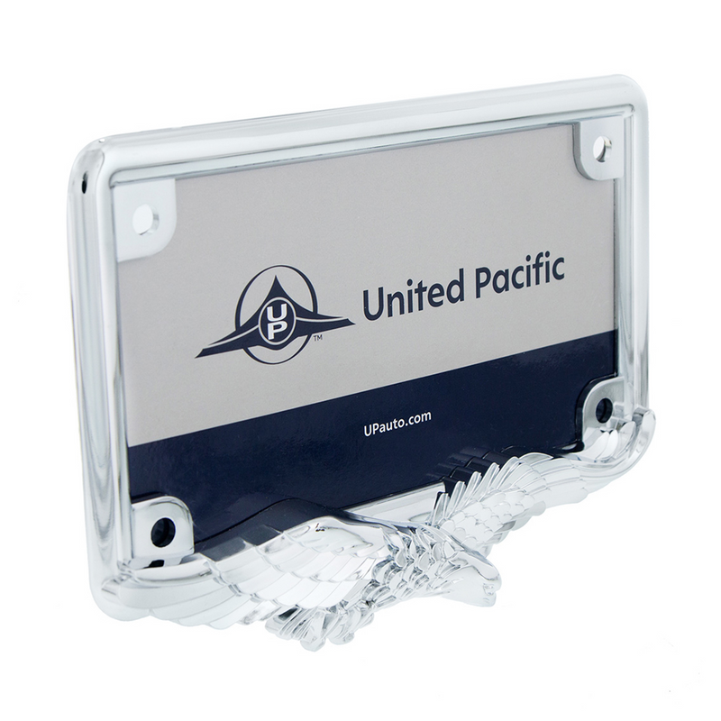Chrome Eagle Motorcycle License Plate Frame