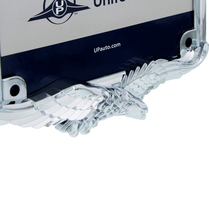 Chrome Eagle Motorcycle License Plate Frame
