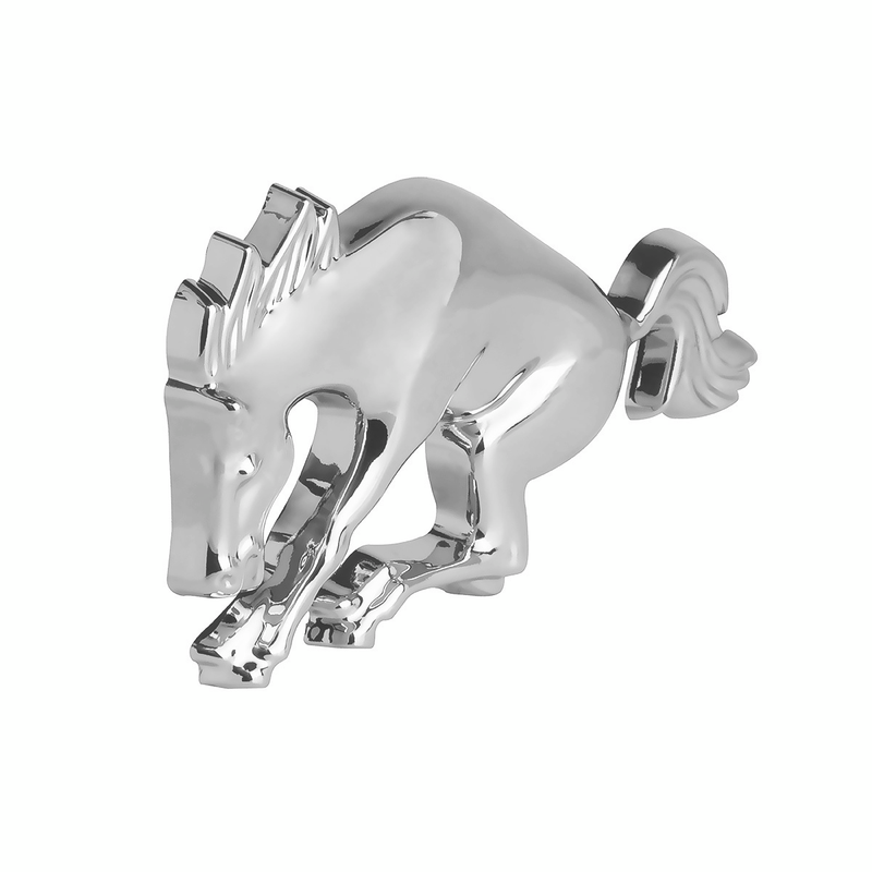 Chrome Plastic Bucking Horse Emblem