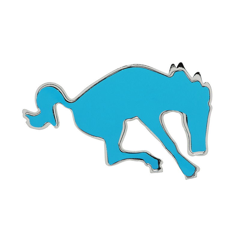 Chrome Plastic Bucking Horse Emblem