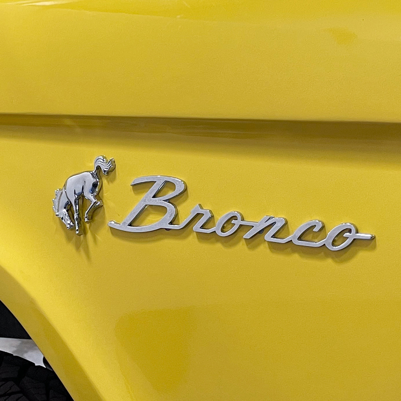 Chrome Plastic Bucking Horse Emblem