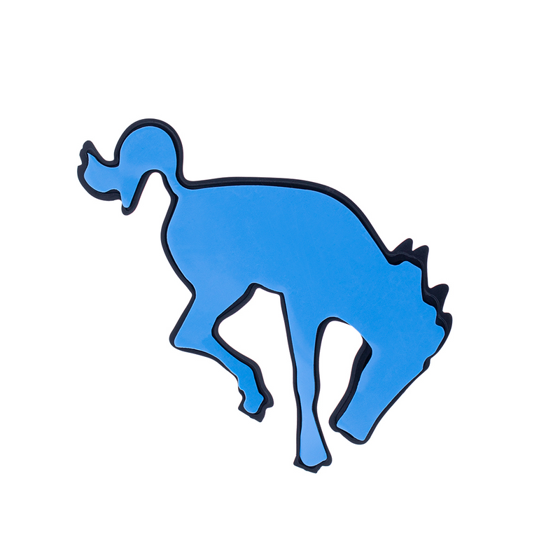 Plastic Bucking Horse Emblem - Matte Black