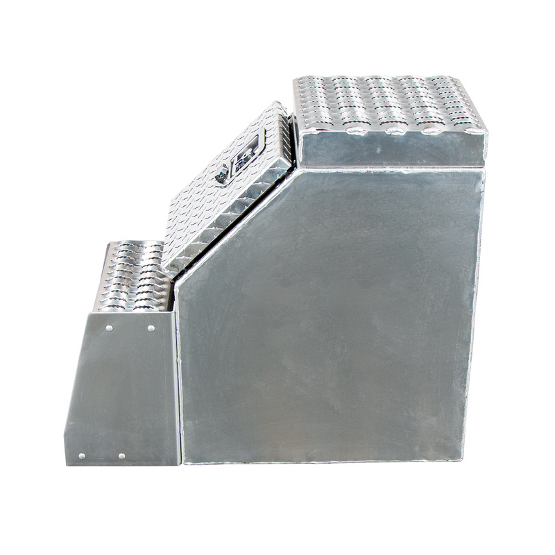 Caja de sillín con escalón de aluminio de 12"LX 25"WX 28"H