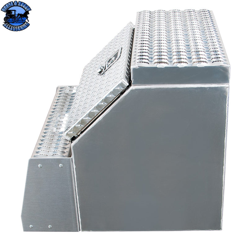 UP-50202 24"L X 25"W X 28"H Aluminum Step Saddle Box