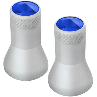 50781 Aluminum Tire Valve Stem Cover w/ Blue Crystal