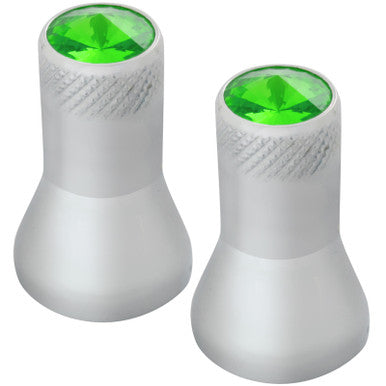 CR. ALUMBRE. TAPA VÁSTAGO DE VÁLVULA CON CRISTAL VERDE PARA VÁSTAGO DE ACERO