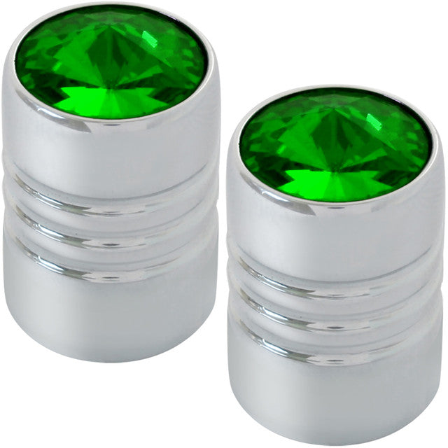 50873 Universal Tire Valve Stem Cvr w/  Green Crystal