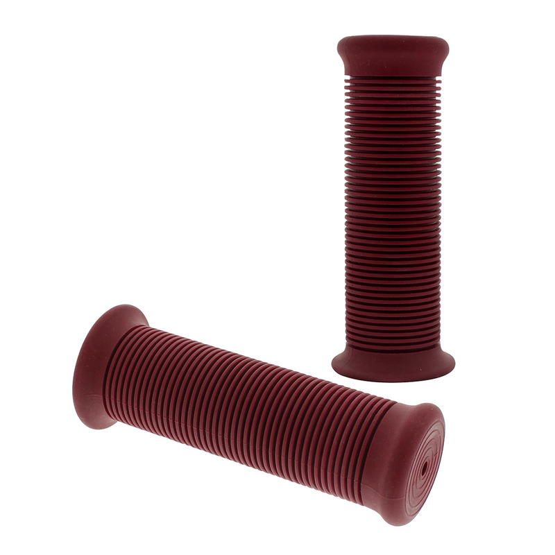 Juego de puños de goma para motocicleta, color rojo, 1" o 1-1/8" (25/28 mm) (par)