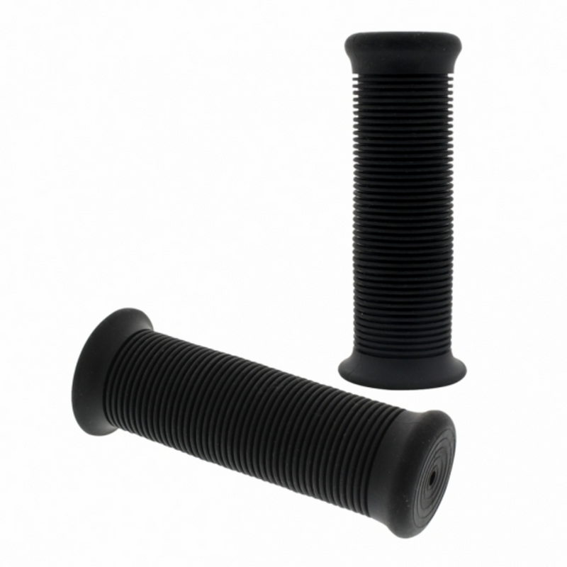 Juego de empuñaduras de goma para motocicleta, color negro, 7/8" o 1" (22/25 mm) (a granel) (par)