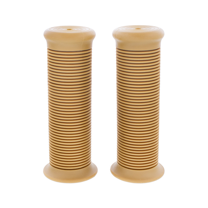 Natural Color Motorcycle Rubber Grip Set - 7/8" or 1" (22/25mm) (Bulk) (Pair)