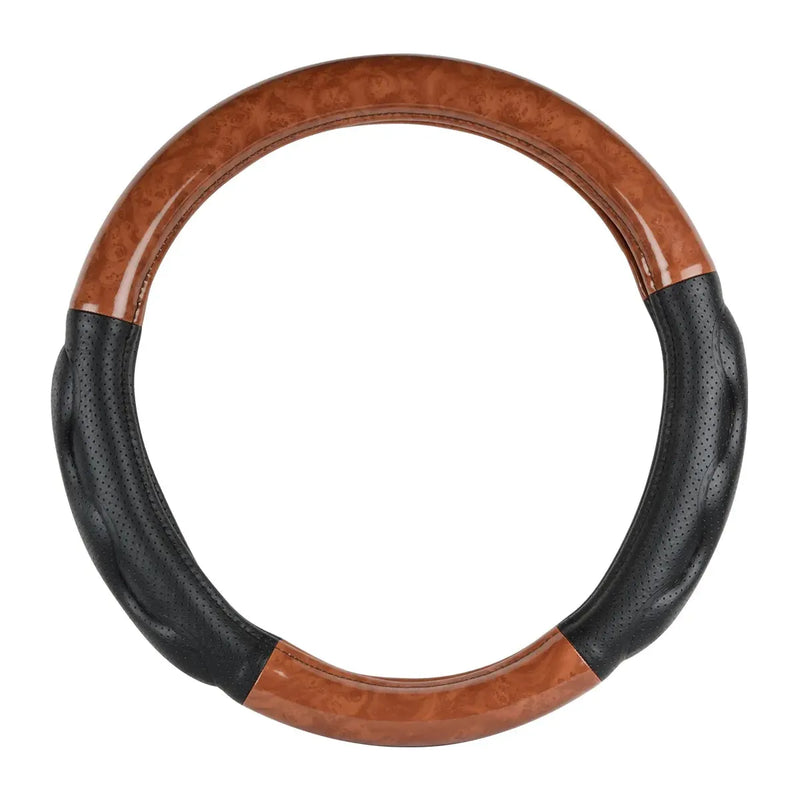 54051 18" DELUXE+ STEERING WHEEL CVR LIGHT WOOD W/BLACK COMFORT PAD Sienna