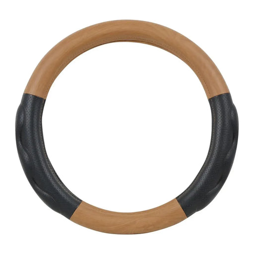 54058 18" DELUXE+ STEERING WHEEL CVR MATTE LIGHT WOOD W/ COMFORT Dim Gray
