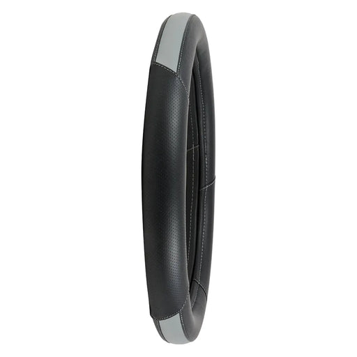 54066 18" DELUXE STEERING WHEEL CVR CENTER GRAY & BLACK Dark Slate Gray
