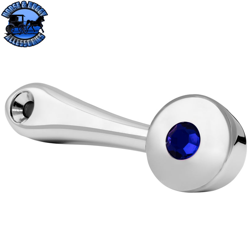 54961 Chrome Window Crank W/Blue Jewel, 3/8" Square Adapter