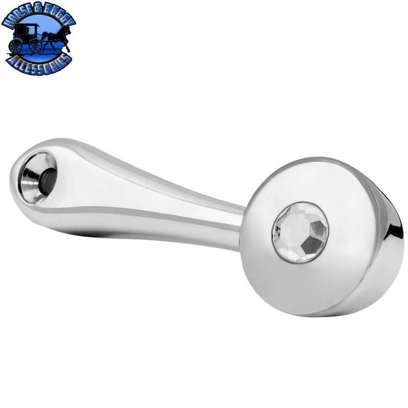 54962 Chrome Window Crank W/Clear Jewel, 3/8" Square Adapter
