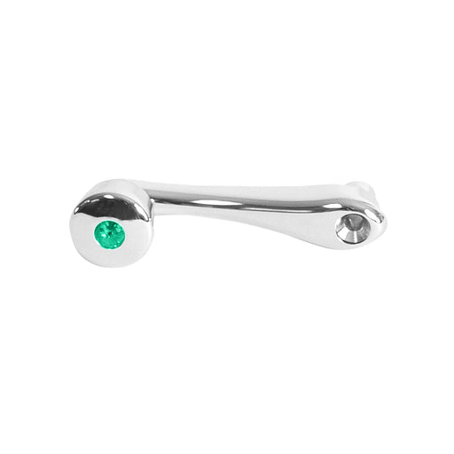 (DISCONTINUED)CR. WINDOW CRANK W/GREEN CRYSTAL, SQUARE ADAPTER-P,K,I #54983 Light Gray